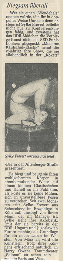 Zeitungsartikel von 1990